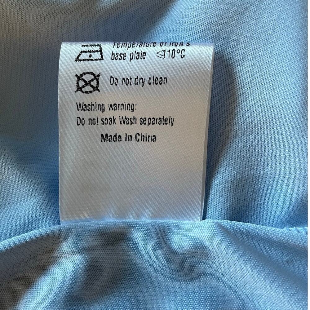 Ever Pretty Chiffon Lace Gown Maxi Dress Sz 6 Cap Sleeves Lined Light Blue Event - Picture 8 of 9